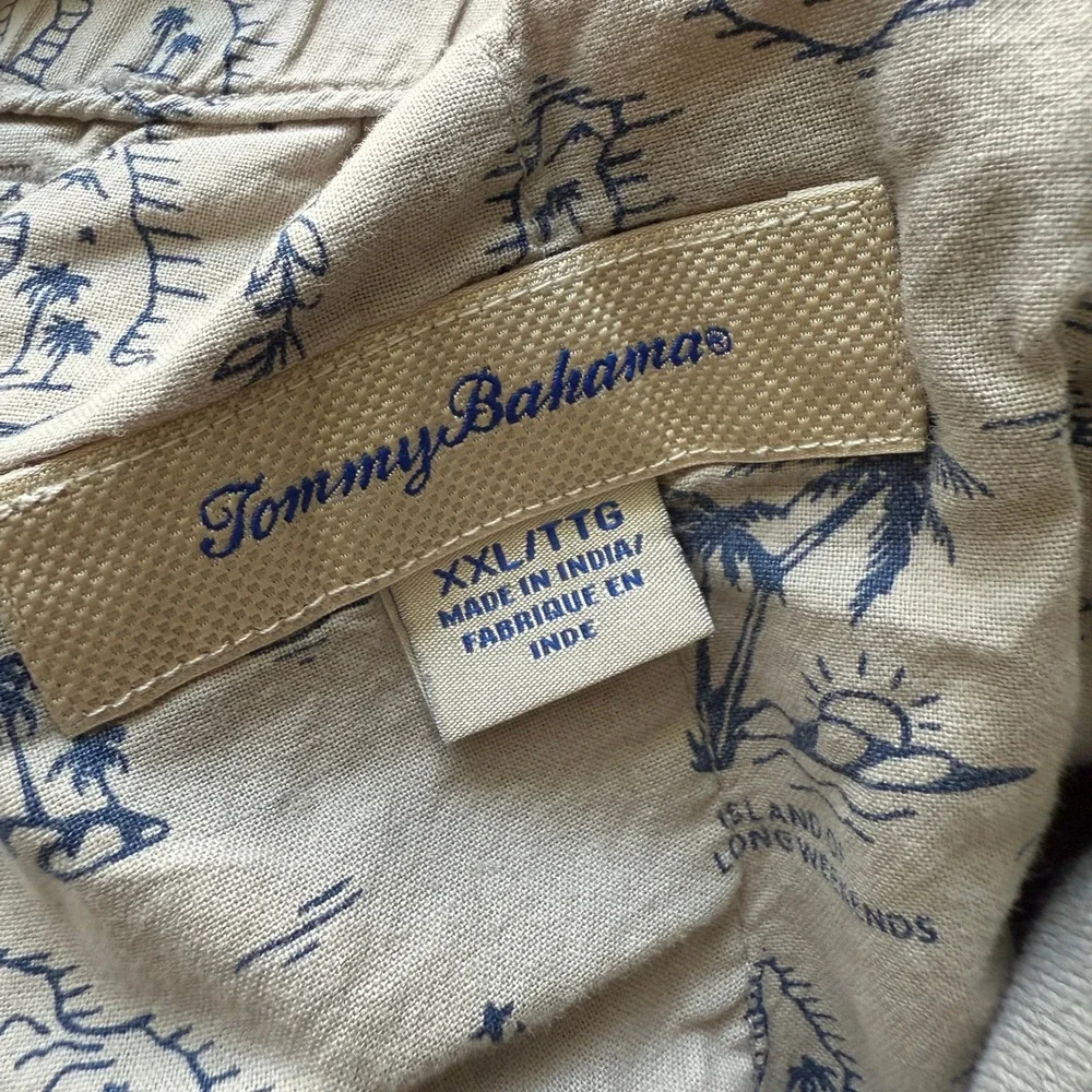 Tommy‎ Bahama XXL Linen Pants Elastic Waist Beach Island